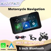 5 Inch Touch Screen Motorcycle CarPlay Screen Support Wireless CarPlay and Android Auto Waterproof