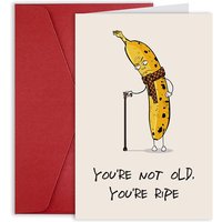 1pc, Greeting Card, Funny Banana Birthday Card for Men Women, Cards for Wife Husband, Hilarious 50th 60th 70th Birthday Card