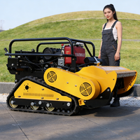 Customized tracked remote-controlled lawn mower suitable for all terrains, including farms, gardens, and orchards flail mower