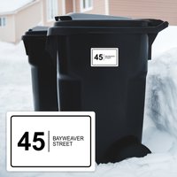 Custom Wheelie Bin Stickers Waterproof Address Labels 100X150Mm Large House Number Decals High Visibility Strong Adhesive