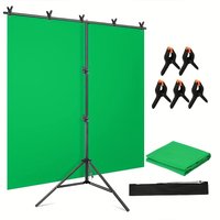 Green Screen Backdrop Kit with Stand, Green Screen Backdrop with Stand Kit, GreenScreen Background with Stand Carrying Bag Clamp