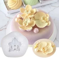 Butterfly Orchid Shape Silicone Cake Mold 3D Flower Fondant Cake Mould Cupcake Jelly Candle Decoration Baking Tools