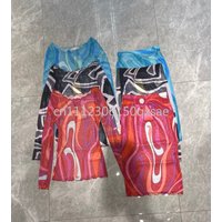 Luxury Design Women's Mesh Dress Sets with Letter Signature Logo Designer Brand Lady Sexy Long Sleeve Tops Beachwear Swimwear