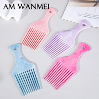 1pcs Professionl Men's Oil Head Comb Wide Teeth Fork Hairbrush Detangling Fork Oil Comb Home Salon Barber Hair Styling Tools