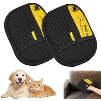 2pcs Double Sided Cat Grooming Gloves Pet Hair Removal Glove Efficient Reusable Shedding Mitt Grooming Brush For Cats Dogs