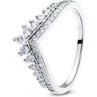 Original 925 Sterling Silver Ring Wishbone Love Heart Pave CZ Stackable Rings For Women Wedding Engagement Birthday Gift Jewelry