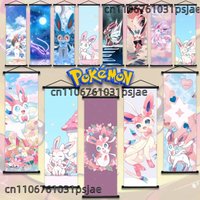 Sylveon - Centered Pokémon Scroll Prints, High - Quality, Show Grace & Loveliness, for Collectors' Rooms, Gentle Pokémon Vibe
