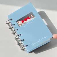 A7 Acrylic Light and Shadow Apple Loose-leaf Notebook, Ins High Appearance Level Student Blank Pocket Notepad