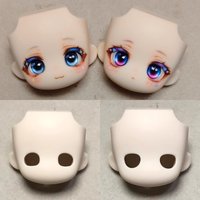 GSC/OB11Q Version Cartoon Doll Open Eye White Skin No Mouth Blank Face Shell DIY Animation Character Face Replacement Accessorie
