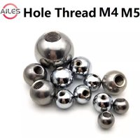 Metric Thread Solid Half Thread Blind Hole Balls 4mm 5mm Half Through Hole M4 M5 Nut Balls Beads 304 Stainless Steel