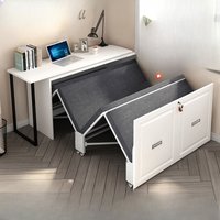 Multifunctional Study Living Room Invisible Bed Cabinet Desk Bookcase Integrated Dual-Purpose Balcony Folding Bed Retractable image 4