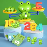 Frog Math Balance Scale Toy For Kids Number Learning Counting Educational Toys For 3-6 Years Old Montessori Interactive Toy