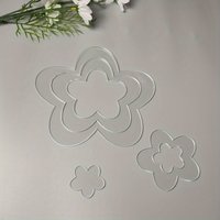 4Pcs Acrylic Nested Flower Quilting Templates Set for DIY Bags Clothes Quilts Pillowcases | Embroidery Crafting Supplies