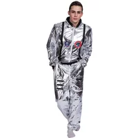 Adult Children Astronaut Costume Silver Spaceman Men Women Space Suit Halloween Christmas Performance Costume Party Gift