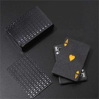 Black Gold Playing Cards Waterproof Plastic Poker Cards Set Multi-Holiday Gift Box Toy Practical Party Board Game Collection