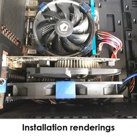 Video Graphics Card Water Cooler Radiator Graphics Card Cooler Dual Fan Mount Rack PCI Slot Bracket for 90mm 120mm Fan