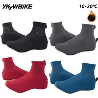 YKYWBIKE Cycling Shoe Cover Windproof Waterproof Road Bike Overshoes Anti-Splash Thermal Fleece MTB Warm Bicycle Shoes Covers