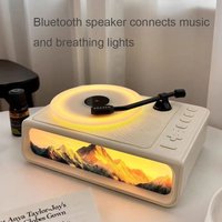 Retro Disc Aromatherapy Bluetooth Speaker Bedroom Atmosphere Light Home Decoration Vinyl Record Music Player Audio Night Light