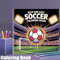 Easy Soccer Coloring Book for Adult Colouring Book, Birthday Day Gift, Back to School Supplies, Adults Cute Drawing Book