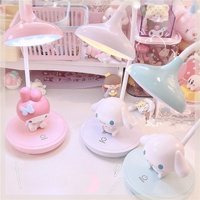 Sanrio New Hello Kitty Kuromi My Melody Cinnamoroll Ins Style Desk Lamp Study Desk Ornaments LED Indoor Decorations Sweetness
