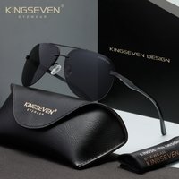 KINGSEVEN Fashion Aluminum Magnesium Polarized Rimless Sunglasses Pilot Men /Women Driving Eyewear UV400