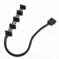 1 Pcs 4 pins IDE Molex 1 to 5 SATA Power Cable High Quality Practical PC Server Durable Black 40cm Splitter Cables 18AWG Adapter