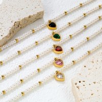 Retro Elegant Female Pearl Beaded Bracelet Fashion Heart Pendant Stainless Steel Bracelet Summer Beach Party Jewelry Gift