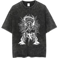 Y2k Tshirt Men Clothing Tees Hip Hop Retro Punk Anime Death Note Print Washed New Arrival Mens Clothes Tee Shirt T-Shirts Men