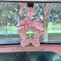 New car pendant creative interior mirror decoration Car pendant Crystal five-pointed star decoration car pendant