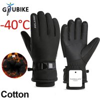 GTUBIKE Men Winter Waterproof Cycling Gloves Outdoor Sports Motorcycle Ski Touch Screen Fleece Gloves Non-slip Warm Full Fingers
