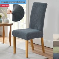 1/2/4/6Pcs Geometric Jacquard Dining Chair Cover Elastic Chair Covers Chairs Seat Protector Slipcover for Banquet Wedding Hotel