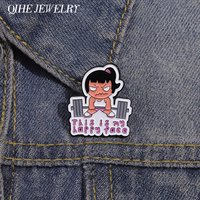 This is My Happy Face Brooch Enamel Pins Custom Fitness Gym Barbell Girl Brooch Backpack Lapel Hat Badge Jewelry Gift For Frends