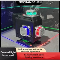 4D 16 Lines Laser Level Purple Green Blue Red 360 Self-Leveling Horizontal Vertical Super Powerful Four Colors Beam Laser Level