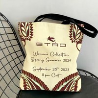Classic Design E-EtroSStorage Bags Lightweight Canvas Tote Bag Large Capacity Shoulder Shopper Fashion Eco Multi-Purpose Handbag