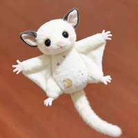 Flying Squirrel Plush Pendant Toy Sugar Glider Small Doll Keychain Schoolbag Charm Stuffed Doll