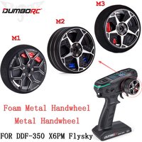 DUMBORC DDF-350 X6PM RC Transmitter Metal Handwheel Direction Steering Whee with Foam for RC Radiolink Flysky Nobel NB4 Parts