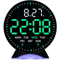 12/24H Display LED Digital Alarm Clock High-definition Date Week Electronic Clock Brightness Adjustable Jumping Seconds