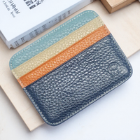 Leather Card Holder Wallet Slim Design Coin Purse Organizer Genuine ID Cardholder Money Clip Card Case 1PC