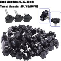 10/5pcs Star Hand Knob Screws Bolt M4 M5 M6 M8 Carbon Steel Star Shape Head Thread Clamping Thumb Handle Machine Screw