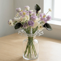 2SET Plastic Spiral Ikebana Stem Holder Convenient Professional Flower Vase Holder Decorative Flower Arrangement Flower Shop