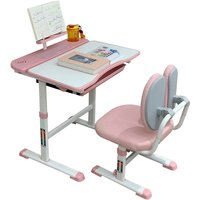 Adjustable Home Study Desk for Kids Multifunctional Reading Writing Desk with Posture Correction Desk And Chair Set for Childr