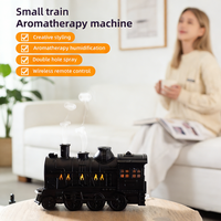 Mini Train Shape Aromatherapy Essential Oil Diffuser Ultrasonic Cool Mist Air Humidifier with LED Lamp Aroma Difusor Atomizer