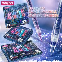 12-36 Colors Glitter Acrylic Markers, Vibrant Colors for Doodling & Card Making. Perfect for Adult DIY Crafts & Art Supplies