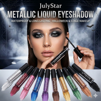 Halloween & Stage Makeup Liquid Eyeshadow - Metallic Black, Waterproof, Highly Pigmented, Long Lasting for Dramatic Looks