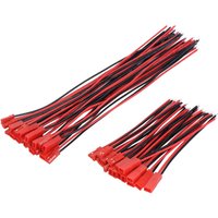 20 Pairs 22 AWG JST Plug Connector 2 Pin Male Female Plug Connector Cable Wire for LED Lamp Strip RC Toys Battery 10/20cm