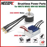 2322 2600KV Silnik Bezszczotkowy Outrunner AM32 45A ESC Oryginalne Wtyki SM3.0/T do MN82 MN168 MN78 MN99S Akcesoria Zamienne Tuningowe