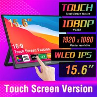 Anmite 15.6-Inch Portable Touch Monitor Non-touch optional 1080P HDR 16:9 For XBox PS4 / 5 Switch Cell Phone PC Loptop Extensio