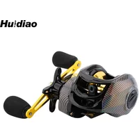 Huidiao 7.1.1 Baitcasting Reel 7.1:1 High Speed Ratio Low Profile Casting Reel 12 Level Magnetic Braking System for Lure Fishing