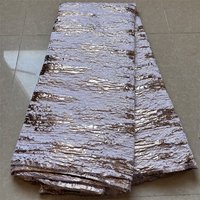 African Nigerian High-Quality Tulle Embroidery Guipure Lace Fabric Organza for Party Gown Jacquard Wedding Dress 5Yard HD052