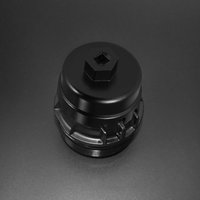 Oil Filter Wrench 14 Flute 64.5mm 3/8 Square Drive Socket Remover Aluminum Alloy Practical Tool for Toyota for Lexus Rav4